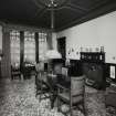 Glasgow, 41 Kingsborough Gardens, interior.
General view of ground floor dining room, from South-East.