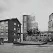 Glasgow, Hutchesontown.
View of Area D from South-West with four storey blocks in foreground.