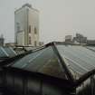View of roof area, Glasgow Herald Building, Mitchell Street, Glasgow, from NE.