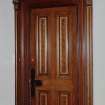 Glasgow, 3 Park Terrace, interior
Detail of doorway in first floor South room.