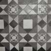 Glasgow, 3 Park Terrace, interior
Detail of Ground floor hall floor tiles.