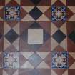 Glasgow, 3 Park Terrace, interior
Detail of Ground floor hall floor tiles.
