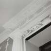 Interior.
Detail of plasterwork above the front door of Entrance hall.