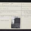 Elrick House, NJ81NE 7, Ordnance Survey index card, Recto