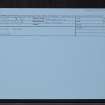 Elrick House, NJ81NE 7, Ordnance Survey index card, Recto