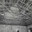 Interior. E end of top flat, view of light wrought-iron roof trusses