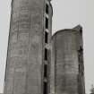 Detailed view of concrete silage towers