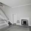 Interior. 1st floor View of landing from S showing fireplace