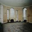 Interior. 1st floor View of bow ended library from SSE