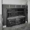 Interior. W wing Detail of 19th century " CARRON" range in former kitchen