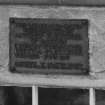 Detail of memorial plaque.