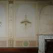 Interior.
View of painted wall decoration in drawing room.