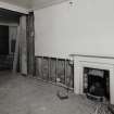 Interior.
View from W of ground floor SW room showing blocked opening.