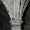 Interior.
Detail of column capital in vaulted crypt, basement.
