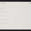 Greenloaning, NN80NW RR 9a, Ordnance Survey index card, page number 1, Recto