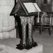 Interior.
Detail of lectern.