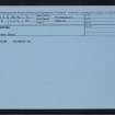 Redford, NN81SE RR 9a, Ordnance Survey index card, Recto