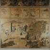 Interior.
Detail of Chinese prints.