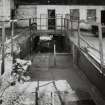 Newtongrange, Lady Victoria Colliery, Smithy
Smithy: interior view from north, showing steel chute (function unknown)