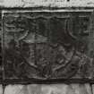 Interior.
Detail of date plaque on fireplace.