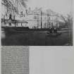 Rosewell, Whitehill House.
Copy of historic photograph showing general view from S with a man and a woman on a bench outside Whitehill House. (p. 48).