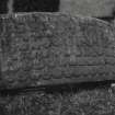 Detail showing hogback stone.