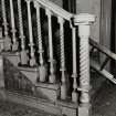 Interior.
Detail of balustrade.