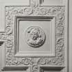 Interior.
Detail of plaster ceiling in King's Room.