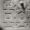 Interior.
Detail of NW corner of plaster ceiling in King's Room.