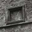 Detail of dovecot panel surround on N wall.