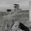View of twin 6 pounder gun emplacements and observation post from 12 pounder gun emplacement to East