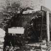 View of waterwheel on NW gable