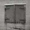 Crew room: detail of steel window shutters