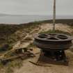 Detail of drive wheel for winding gear at top of incline.