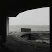 Gun emplacement, detail of gun tracks and canopy