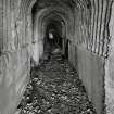 Interior view looking SE along the corridor linking the SW gun-emplacement to the Battery Observation Post.
