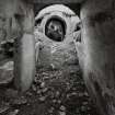 Interior from SW gun-emplacement showing ruinous access corridor.