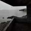 Interior view of SW searchlight emplacement looking N across the 'light' platform to Sullom Voe