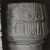 Interior.
Main stair, detail of carved newel.