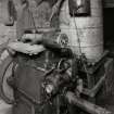 View of oil engine that drove the threshing-barn machinery