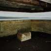 Interior view of Battery Observation Post (BOP) from SE showing viewing platform and plinth for range finding equipment.