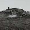 View of S bunker from NE with remains of wooden mast.