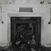 Interior.
First floor,  drawing room, detail of fireplace.