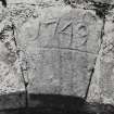 Appin Old Parish Church
Detail of South doorway showing date 1749