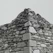 Pund, detail of raised corner section of wall
