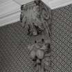 Detail of carved wooden console bracket