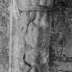 Castle Stalker, interior.
Detail of jamb and base of fireplace (with scale) on second floor.