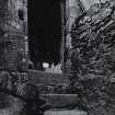 Castle Stalker.
View of stair and doorway at parapet level.