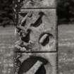 Asknish House, Sundial.
Detail of shaft from South East.