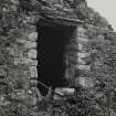 Argyll, Bonawe Ironworks, Charcoal Shed.
View of upper doorway of Charcoal Shed.